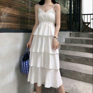 [ Order]  váy hai dây xếp tầng