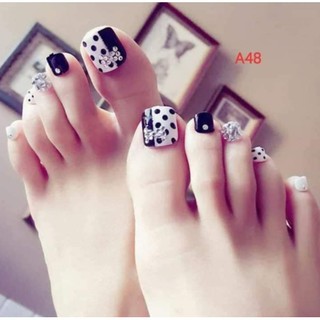 Bộ 24 móng chân giả kèm keo