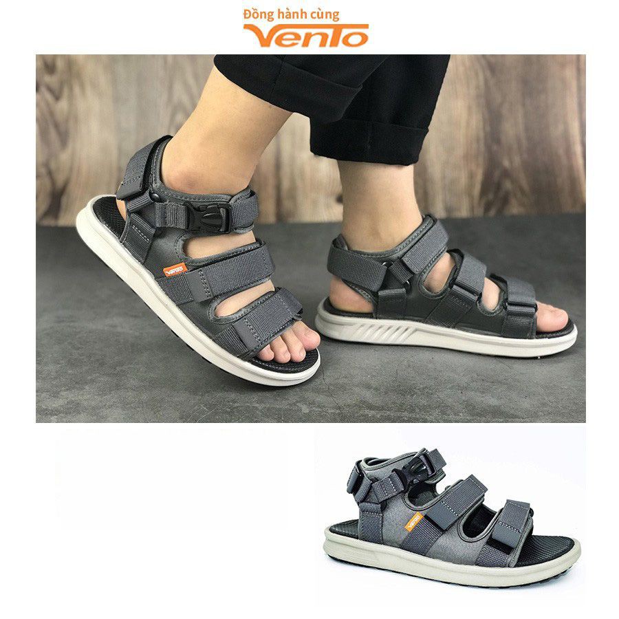 GIÀY SANDAL VENTO CHÍNH HÃNG NB03-TRO GHI [ẢNH THẬT-Full size 35-44]  [SANDAL NAM NỮ]