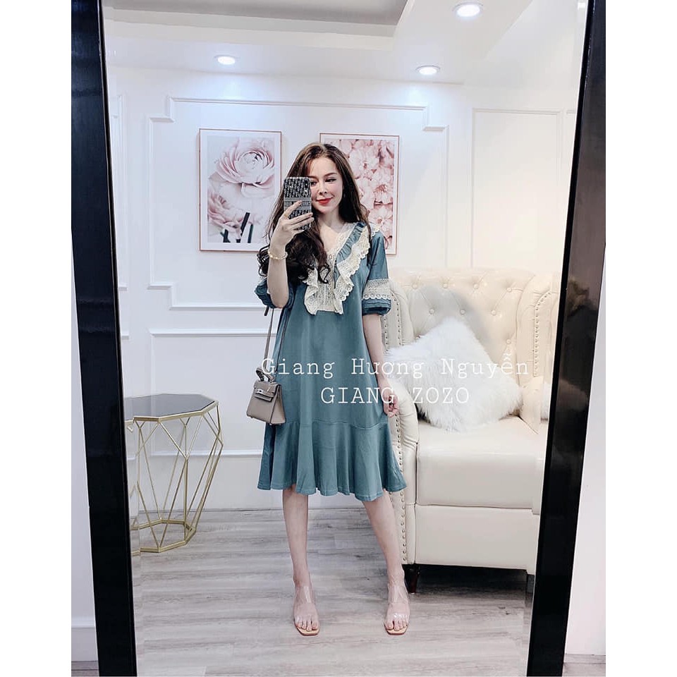 Váy suông đuôi cá viền ren cao cấp