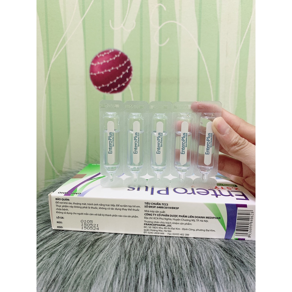 MEN VI SINH ENTERO PLUS CÂN BẰNG HỆ VI SINH ĐƯỜNG RUỘT HỘP 20 Ống