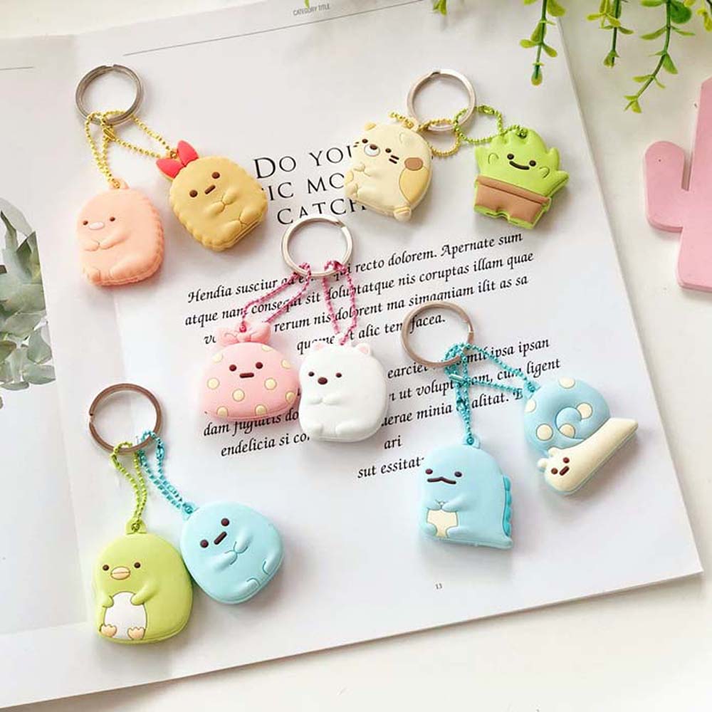 Set 2 Móc Khóa Kiểu Dáng Hoạt Hình Dễ Thương