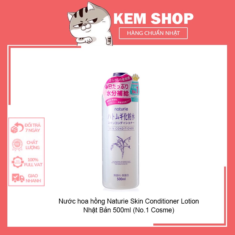 [Hàng_Nhật]  Nước hoa hồng Naturie Skin Conditioner Lotion Nhật Bản 500ml  (No.1 Cosme)