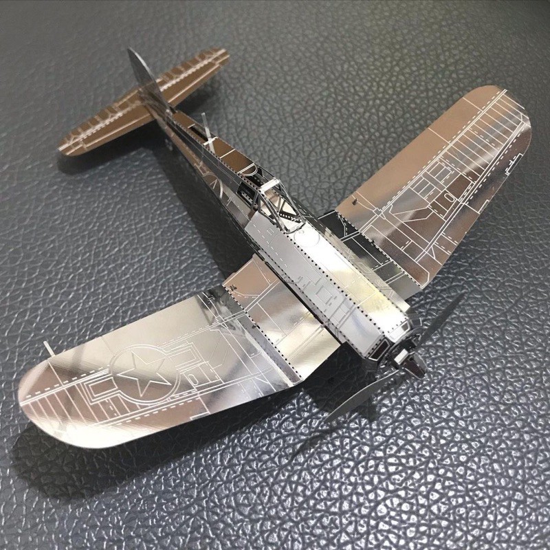 Mô Hình Lắp Ghép 3D Kim Loại Tự Ráp Máy Bay Chiến Đấu Chance Vought F4U Corsair - Chưa Lắp