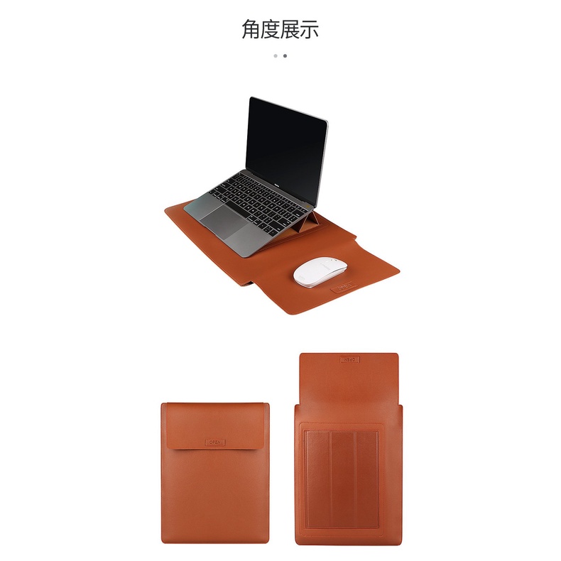 [Mã SKAMCLU9 giảm 10% đơn 100K] Bao da kiêm giá đỡ cho laptop, surface chất liệu da PU chống thấm nước