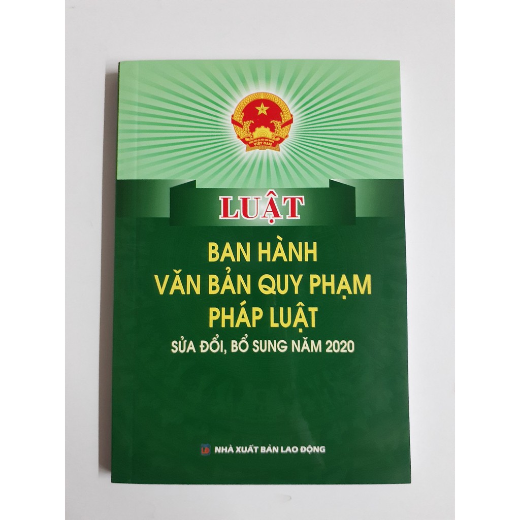 Sách Luật - Luật Ban Hành Văn BẢn Quy Phạm Pháp Luật (sửa đổi, bổ sung năm 2020)