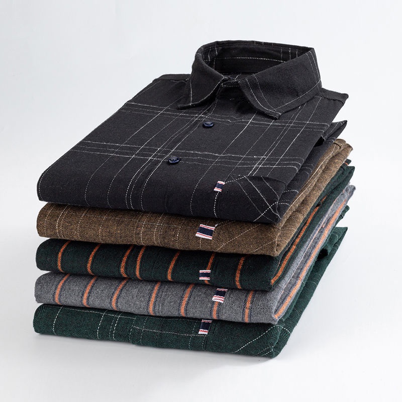 Áo Sơ Mi Ca Rô Dài Tay Dáng Rộng Thời Trang Hongkong Cá Tính Dành Cho Nam Trung Niên 2022