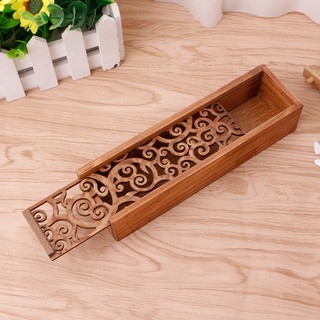 Hộp gỗ đựng đồ đa năng có nắp trượt khoét hoa văn cầu kì
