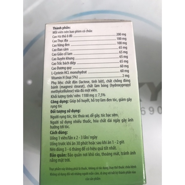 Herba hair  hỗ trợ làm đen tóc, giảm gãy rụng tóc