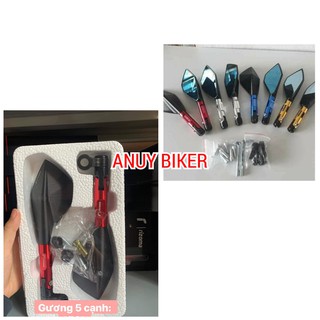 [FreeShip50k] Gương 5 Cạnh Rizoma cho xe máy,xe điện, hàng chuẩn- Full Hộp Tặng Kèm 1 Lục Giác ( Giá 1 Đôi trái - trái )