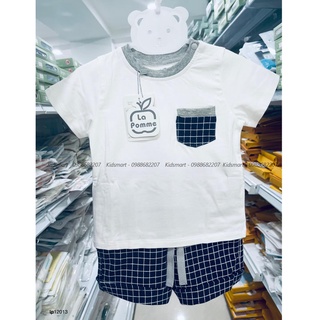 Bộ cộc tay La Pomme cao cấp thoáng mát cho bé trai SS227