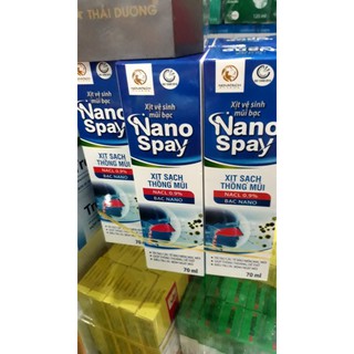 Lọ xịt vệ sinh mũi bạc Nano Spay 70ml