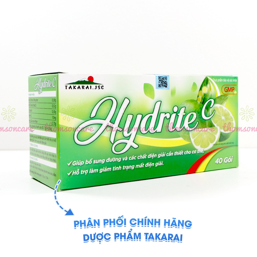 Bột Oresol Hdrite C bù nước và chất điện giải - dùng sau khi chơi thể thao, bị sốt, mất nước , giải khát Tarakai