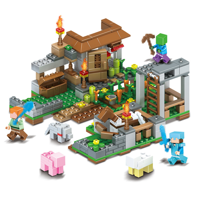 LEGO Đồ Chơi Lắp Ráp Mô Hình Minecraft 4 Trong 1 Diy