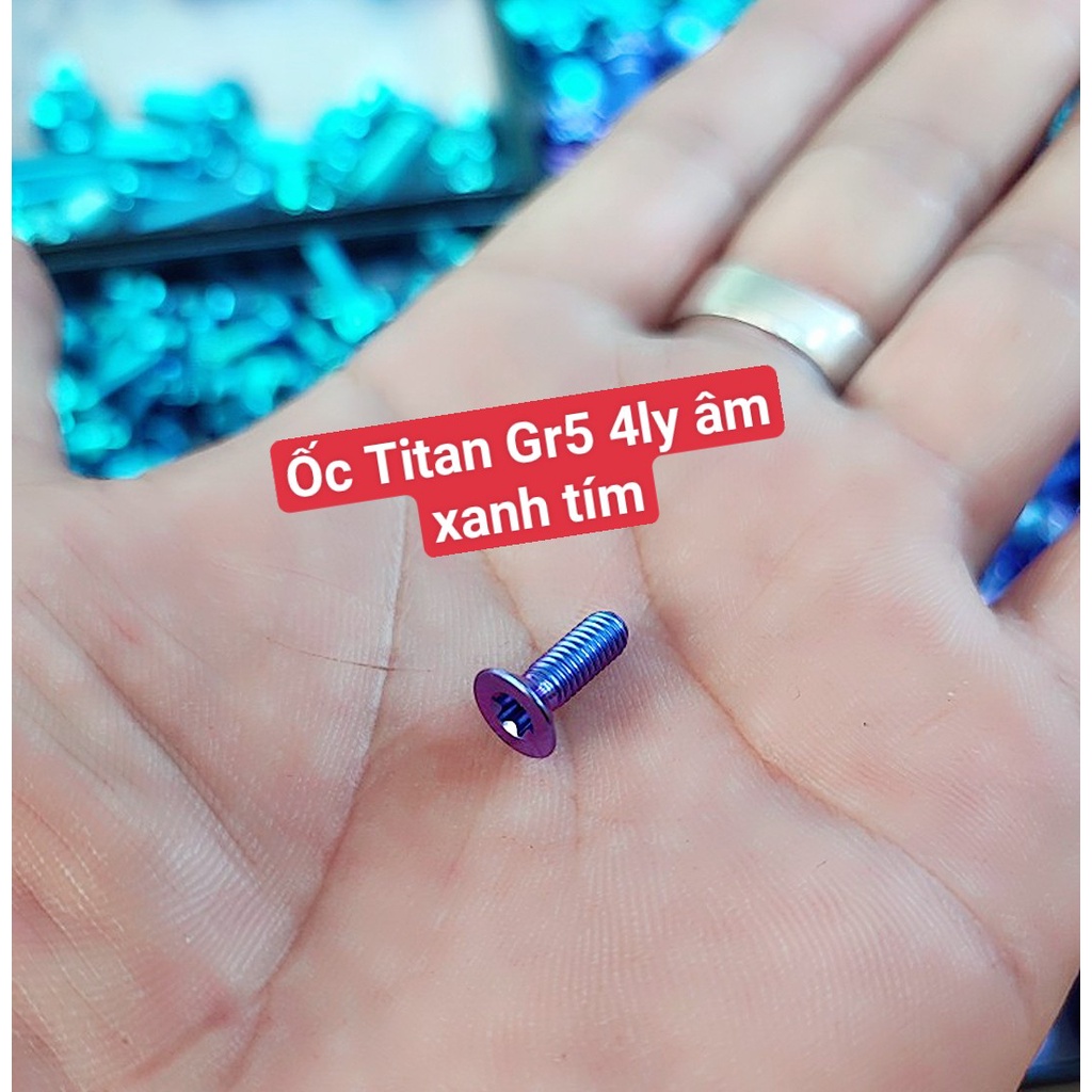 Ốc 4li Âm Titan Gr5 Gắn Nắp Bình Dầu Xe Máy