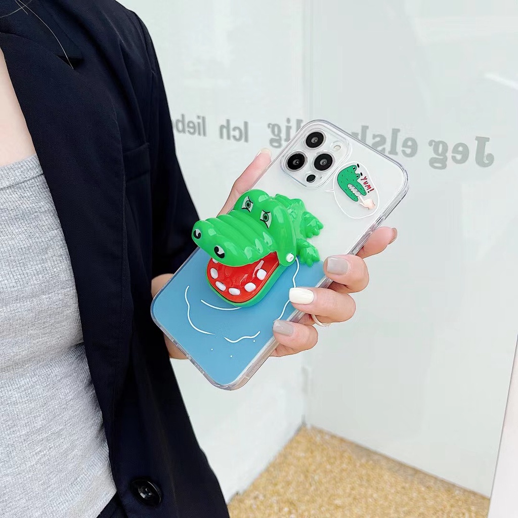 Ốp điện thoại silicon hình cá sấu thích hợp cho Iphone 11 Pro Max Xs Max X Xr 8 Plus 7 Plus 6 6s Plus 12 Mini Pro Max