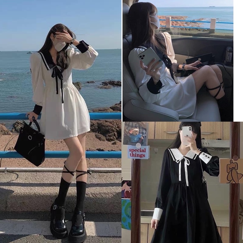 [ẢNH THẬT/VIDEO]VÁY THUỶ THỦ DÁNG MỚI PHỐI HAI MÀU SIÊU ĐÁNG YÊU