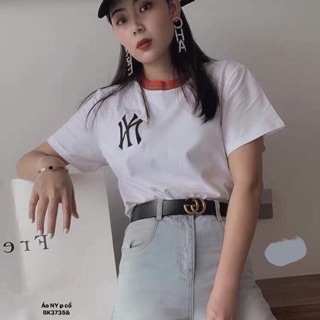 Áo phông NY cổ phối màu