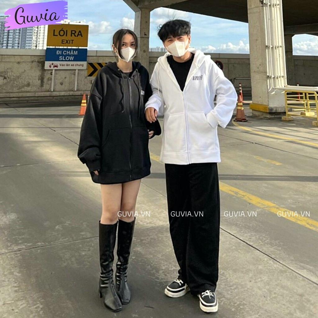 Áo Khoác Nỉ RIPOFFF Nam Nữ Form Rộng, Áo Khoác Dây Kéo Bomber Unisex Chất Vải Nỉ Hình In Đẹp GUVIA