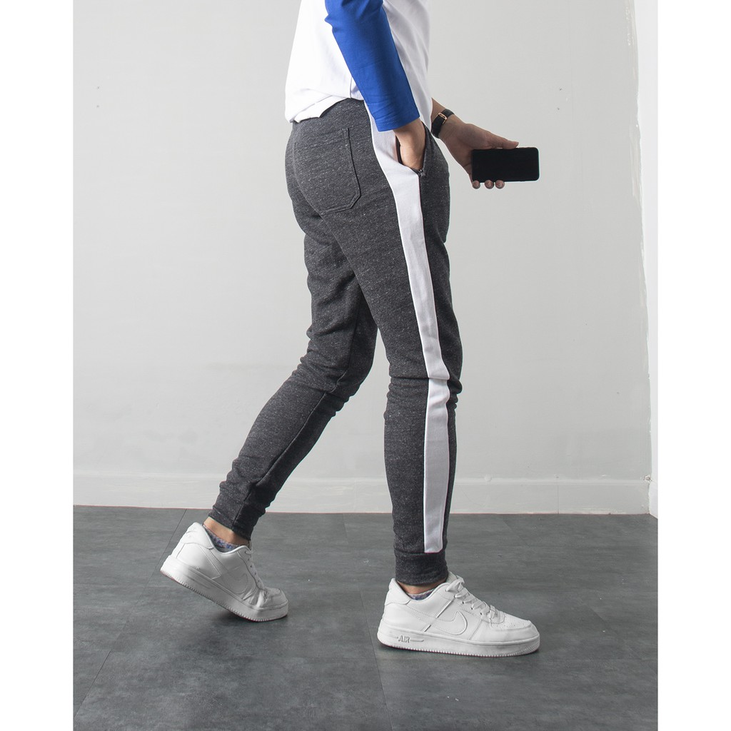 Quần Jogger nam line thun dây kéo túi champ | BigBuy360 - bigbuy360.vn