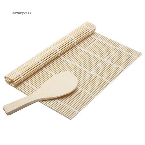 Mành tre cuốn sushi kèm vá xới cơm