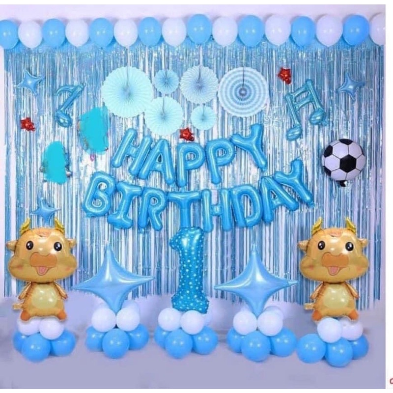 Sét Bóng Sinh Nhật Cho Bé Tuổi Trâu ( Tặng bơm keo)