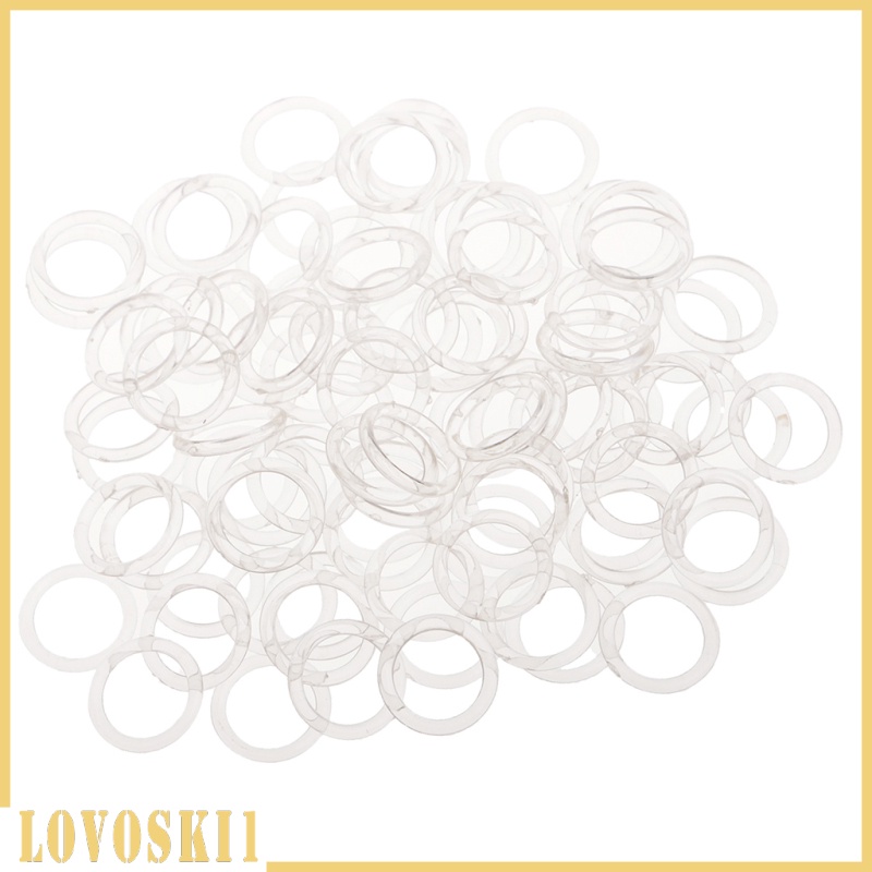 [LOVOSKI1]100 x Nylon Bra Lingerie Strap Clip Slider O Ring Buckle Bikini Fastener 8mm