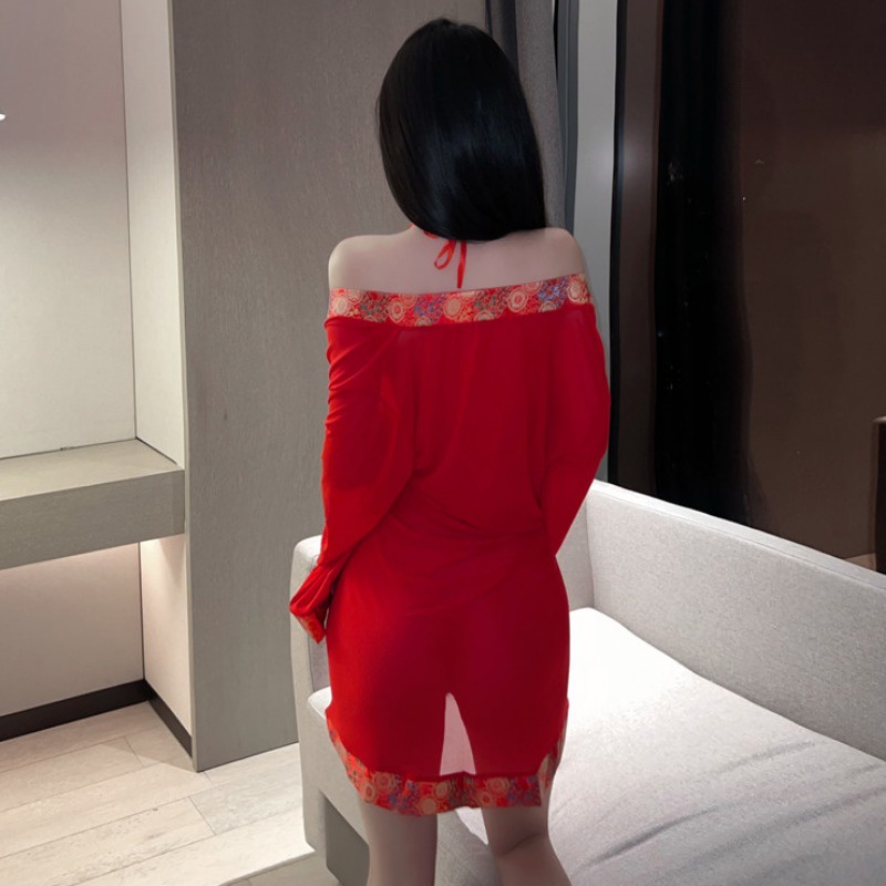 Set áo choàng yếm phong cách Nhật Bản sexy