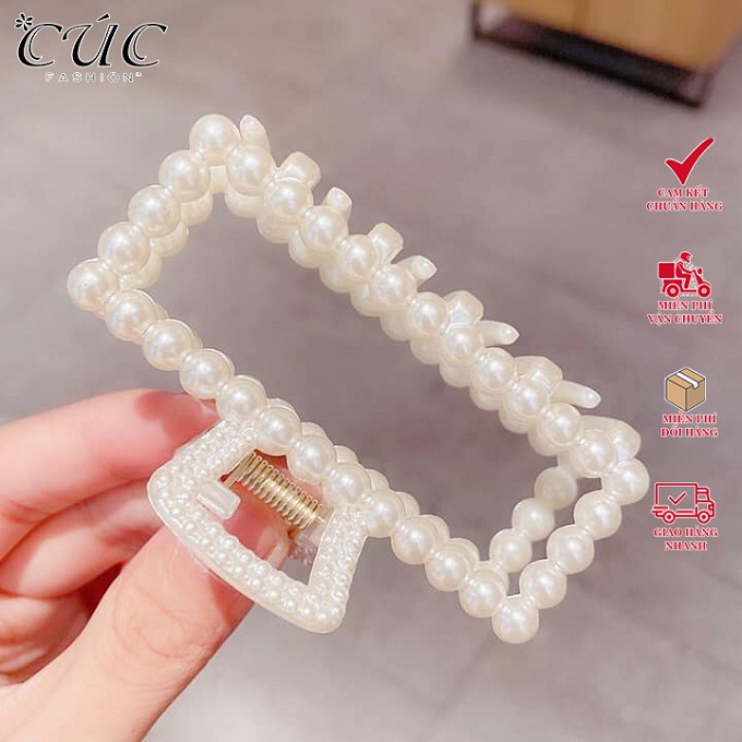 Kẹp tóc đính hạt ngọc xinh xắn phong cách Hàn Quốc Cúc Fashion PK03 phụ kiện cào tóc nhiều mẫu tùy chọn