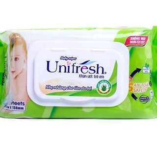 [HOT SALE] Khăn Ướt Unifresh Không Mùi Vitamin E 80 Miếng