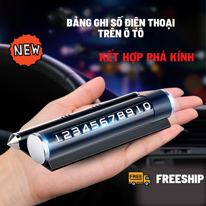 Bảng Ghi Số Điện Thoại Đỗ Xe Để Taplo Ô Tô, Tích Hợp Phá Kính Mila Store
