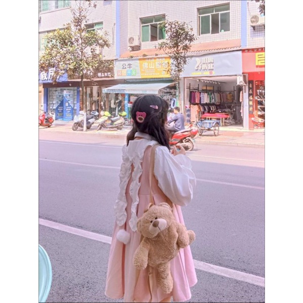 Áo sơ mi crotop tai thỏ dài tay 100% ảnh thật