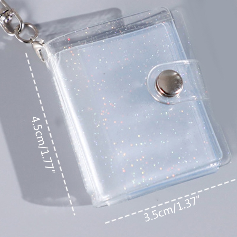 Album đựng thẻ ID mini 16 ngăn 1 Inch với móc khóa tiện dụng