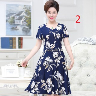 Váy hoa trung niên đẹp cho mẹ