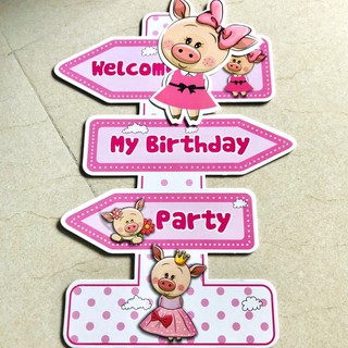 Cây welcome 40cm trang trí bàn tiệc sinh nhật hpbd