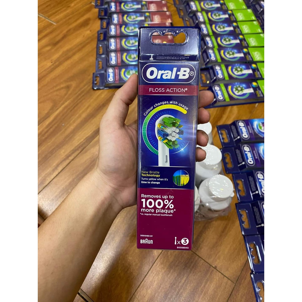 Đầu Bàn Chải Điện Oral-B Braun - Đầu Floor Action- Lông chải  di dộng, làm sạch sâu các kẽ răng