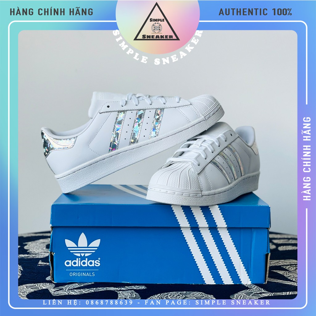 Giày Adidas Superstar Diamond 💙FREESHIP💙 Giày Thể Thao Nữ Adidas Chuẩn Auth - Adidas Super Star Kim Cương Chính Hãng