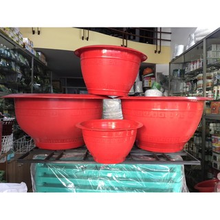 Chậu nhựa truyền thống đỏ size 48cm