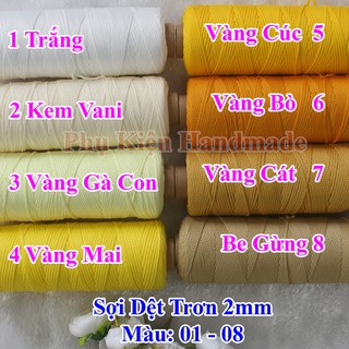 Sợi Dệt Trơn (Mã Màu: 01 - 20)
