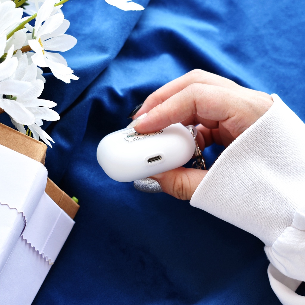 Vỏ Bảo Vệ Hộp Sạc Tai Nghe AirPods3 Gen 2021 / 3 / 3 Họa Tiết Ba Chú Thỏ Dễ Thương Tiện Dụng