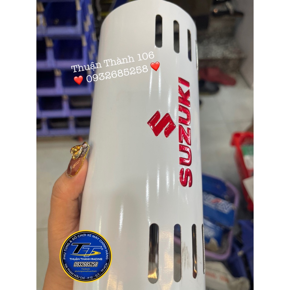 Vỏ lon pô sport chữ đỏ / Xipo / satria