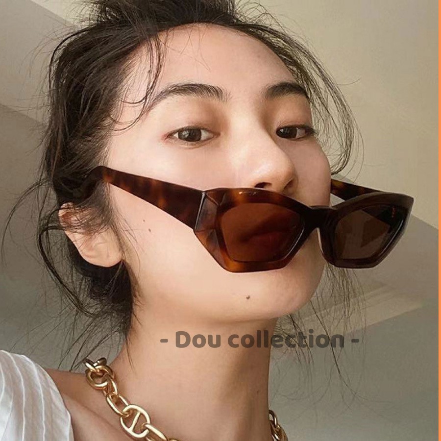 [Nowship2h] Kính Râm (Kính Mát) Cao Cấp Mắt Mèo Hình Đa Giác Gọng Nhựa Phong Cách Âu Mỹ - Carl Fitow - Mã MK007