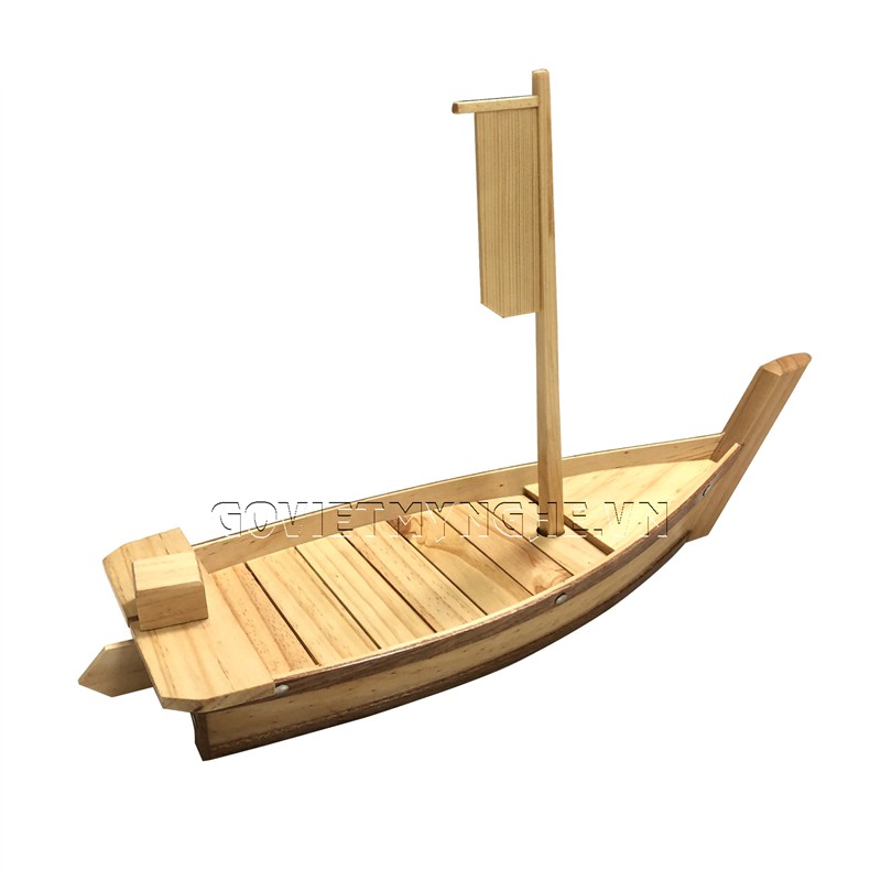 [Dài 65cm - Hàng chuẩn Nhật] Khay gỗ đựng sushi sashimi - khay thuyền gỗ sushi thuyền để setup lẩu - Gỗ thông tự nhiên