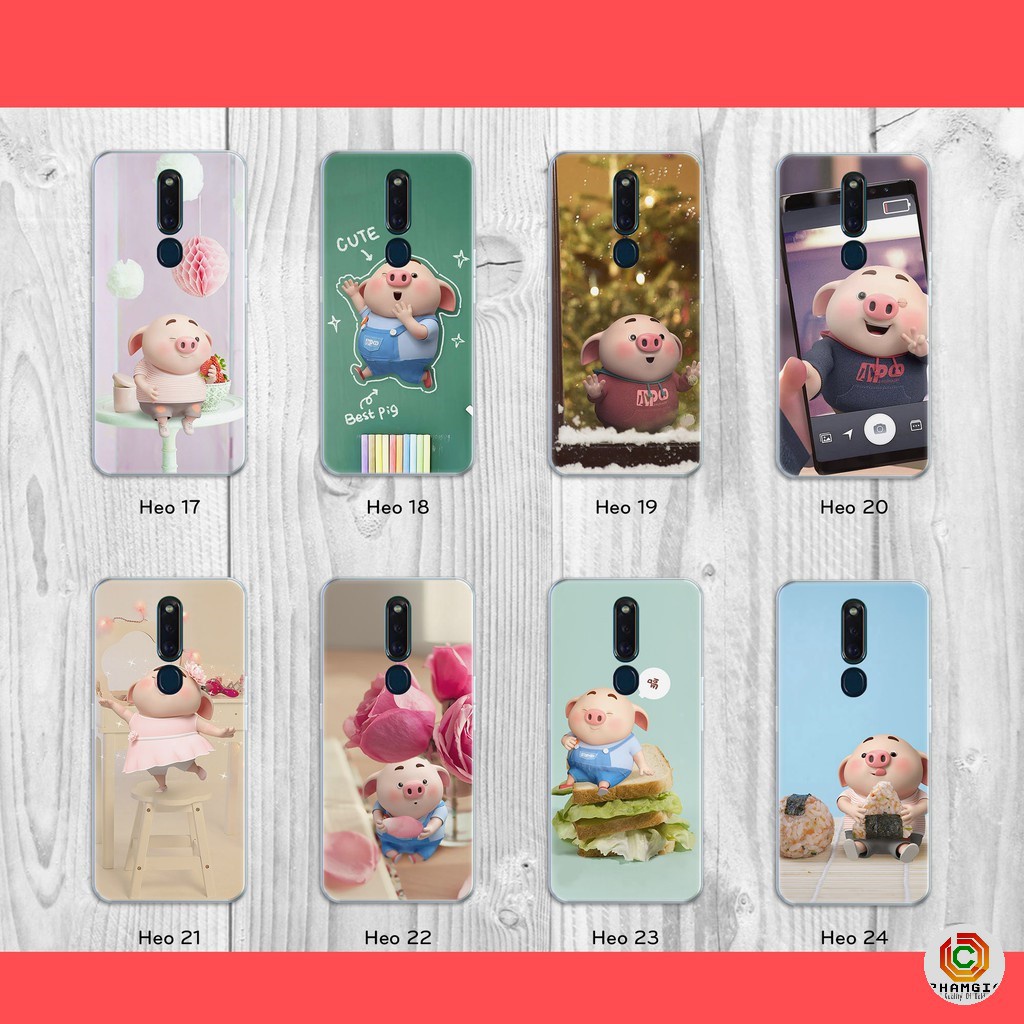 Ốp lưng in hình oppo F11 pro mẫu heo dễ thương