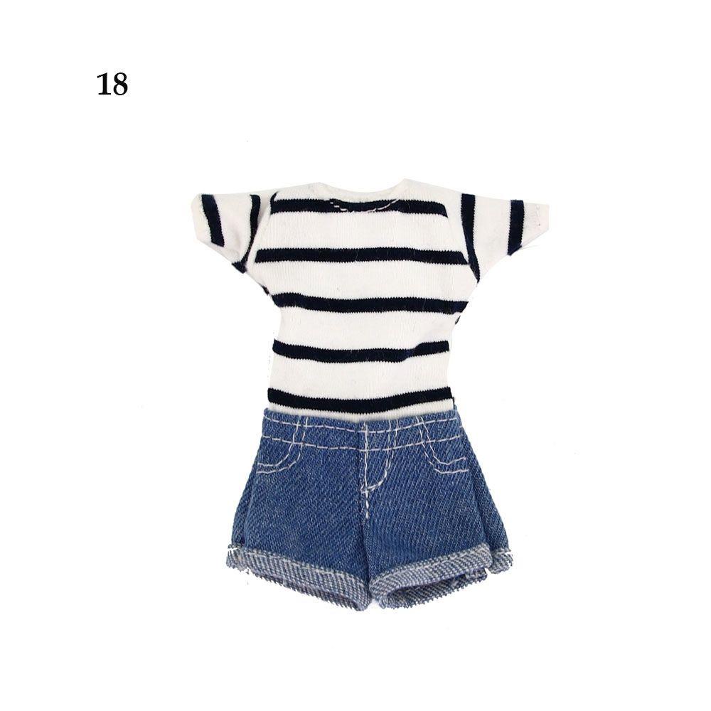 Quần Short Jean Màu Cầu Vồng Cho Búp Bê 11.5&quot; 1/6 BJD