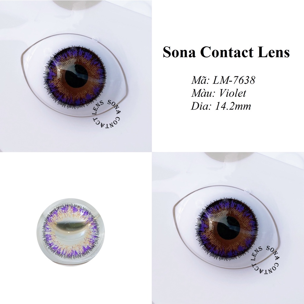 Lens Violet LM-7638 [EXP 9/2023] (kính áp tròng Sona Hàn Quốc)