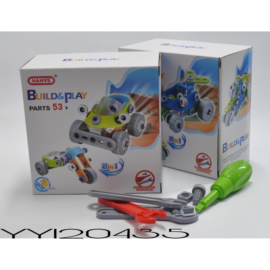 Bộ Lắp Ráp Thông Minh 2 Loại Xe 53 Chi Tiết