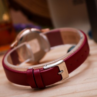 [Julius Official] Đồng hồ nữ Julius JA-1219 dây da đỏ