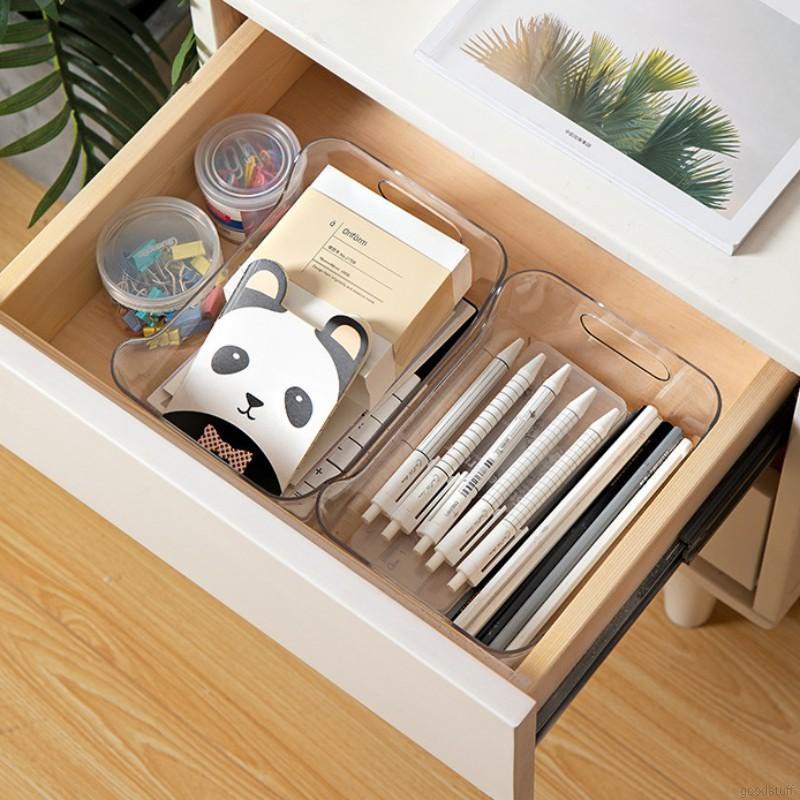 Hộp Đựng Mỹ Phẩm Để Bàn Hình Chữ U Bằng Nhựa Trong Suốt Không Có Nắp Ốp