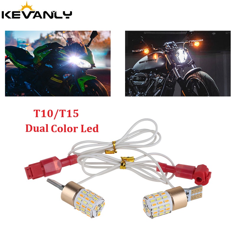 Set đèn led KEVANLY T10 T15 hai màu